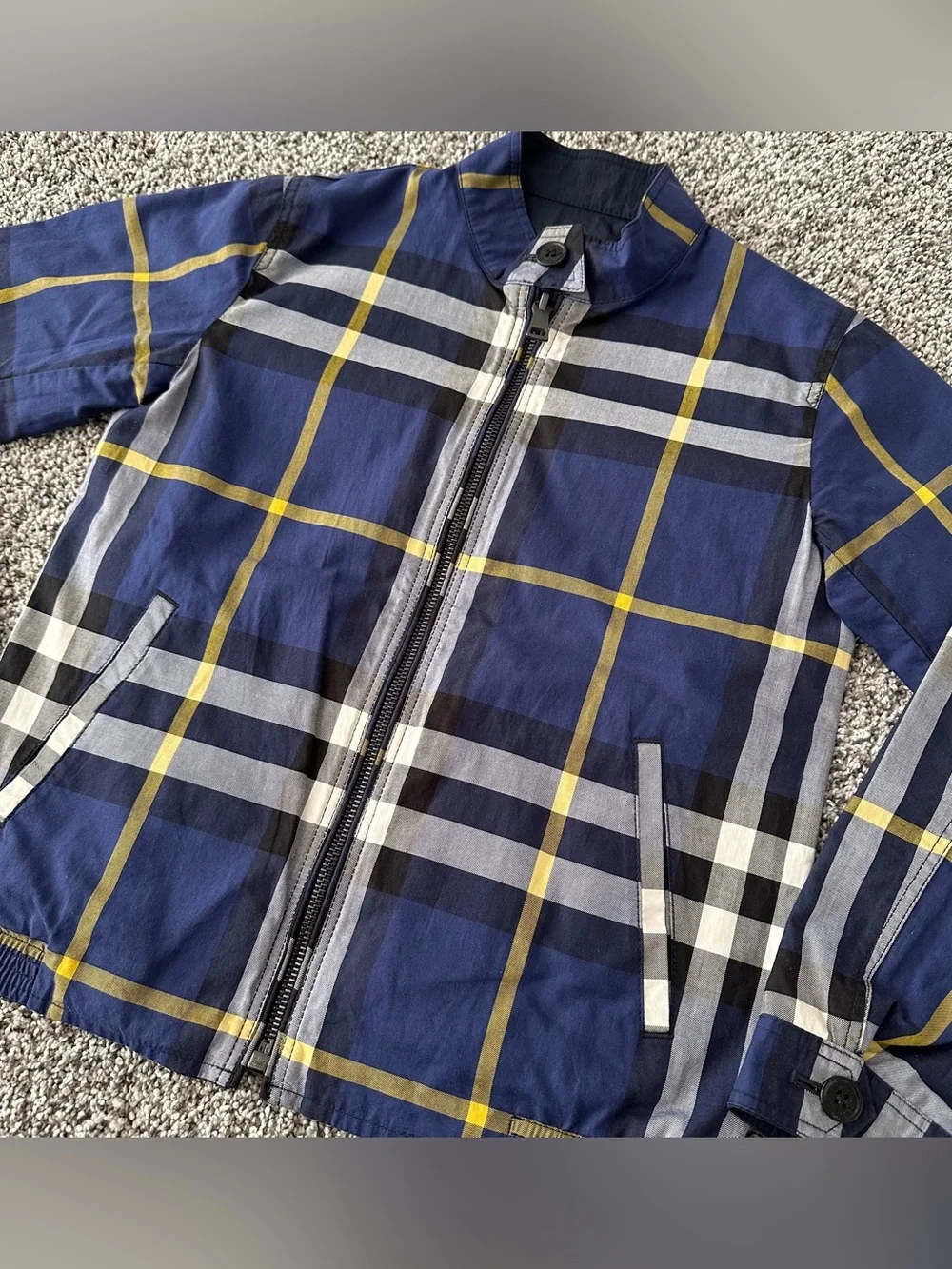 Authentic BURBERRY Boy Bomber Windbreaker Reversible Jacket Kid Youth 9-10 Year